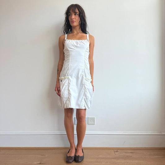 White cargo mini dress - Size S
